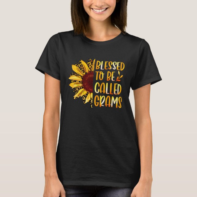 Camiseta Blessed To Be Called Grams Cute Sunflower Mothers  (Frente)