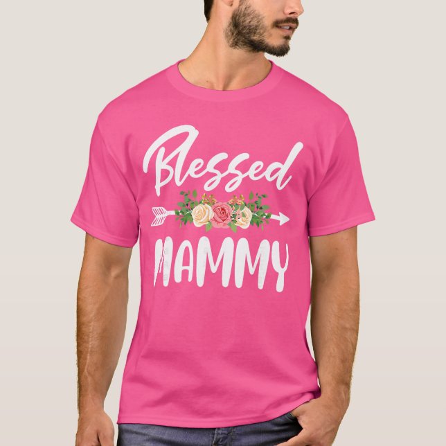 Camiseta Blessed to be called Mammy Floral Arrow Design Mot (Frente)