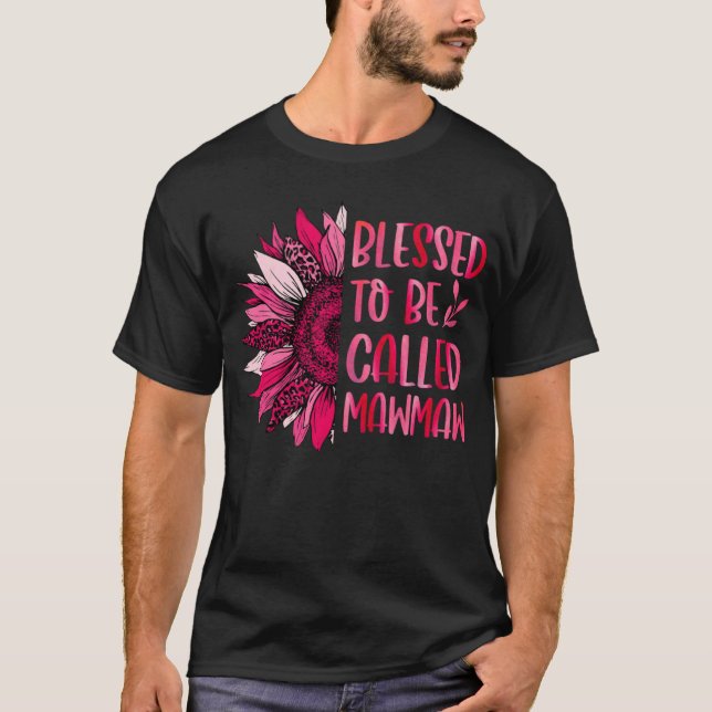 Camiseta Blessed To Be Called Mawmaw Cute Floral Women Moth (Frente)