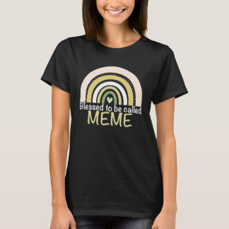 Camiseta Blessed To Be Called Meme Boho Rainbow Mother s Da