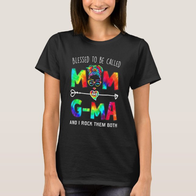 Camiseta Blessed To Be Called Mom And G Ma Mother's Day (Frente)