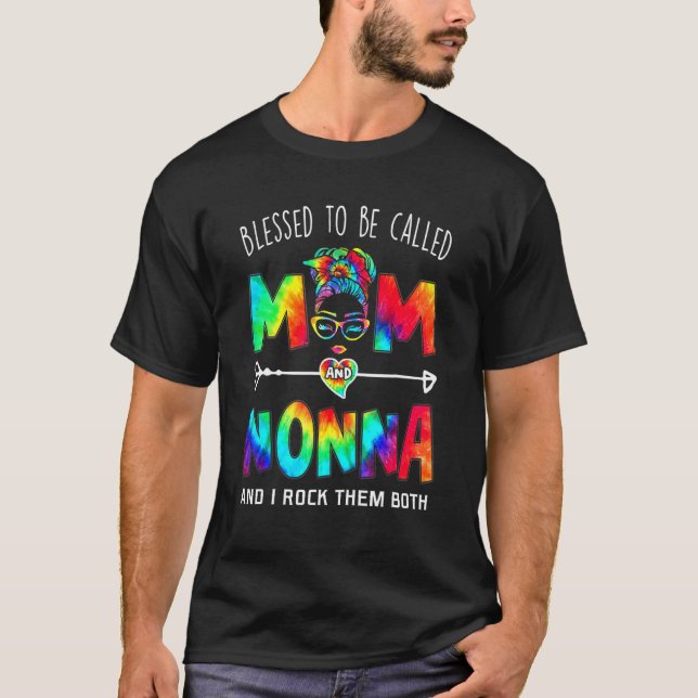 Camiseta Blessed To Be Called Mom And Nonna Mother's Day (Frente)