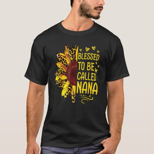 Camiseta Blessed To Be Called Nana Thankful Sunflowers (Frente)