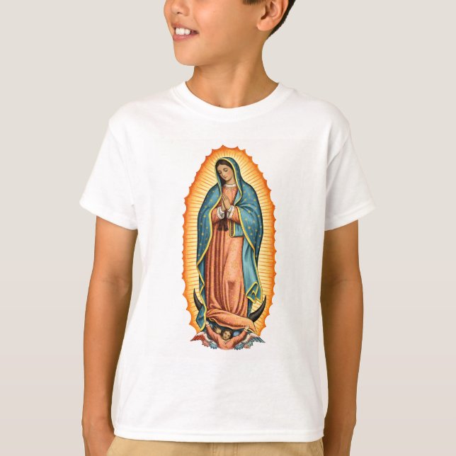 Camiseta Blessed Virgin of Guadalupe Kid's Tee Shirt (Frente)