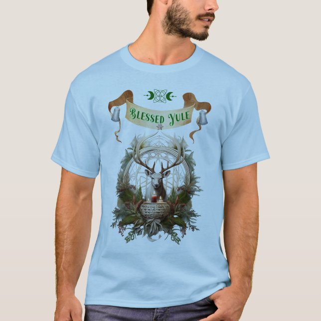 Camiseta Blessings Winter Solstice Yule Stag (Frente)