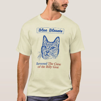 Camiseta Bleuets azul inverteu a praga da cabra de Billy