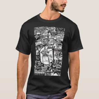 Camiseta Blind Blake na Paramount Records Colagem Branco