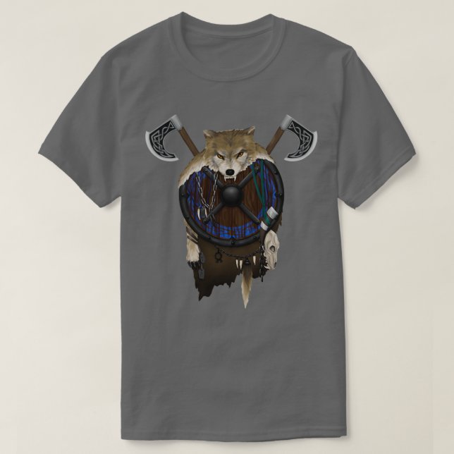 Camiseta Blindagem com pelo de lobo (Frente do Design)