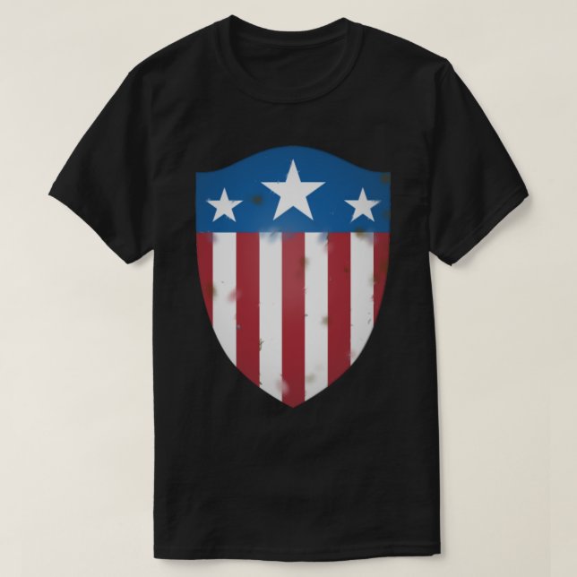 Camiseta Blindagem de Batalha Atingida (Frente do Design)