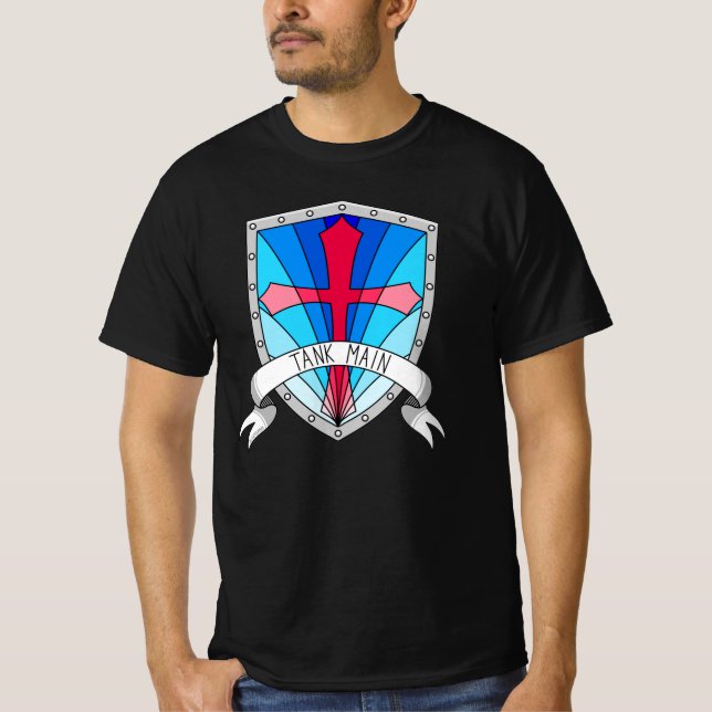 Camiseta Blindagem de desenho vermelho azul do jogador prin (Frente)