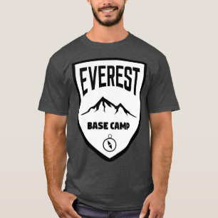 Camiseta Blindagem do acampamento base Everest Preto e Bran