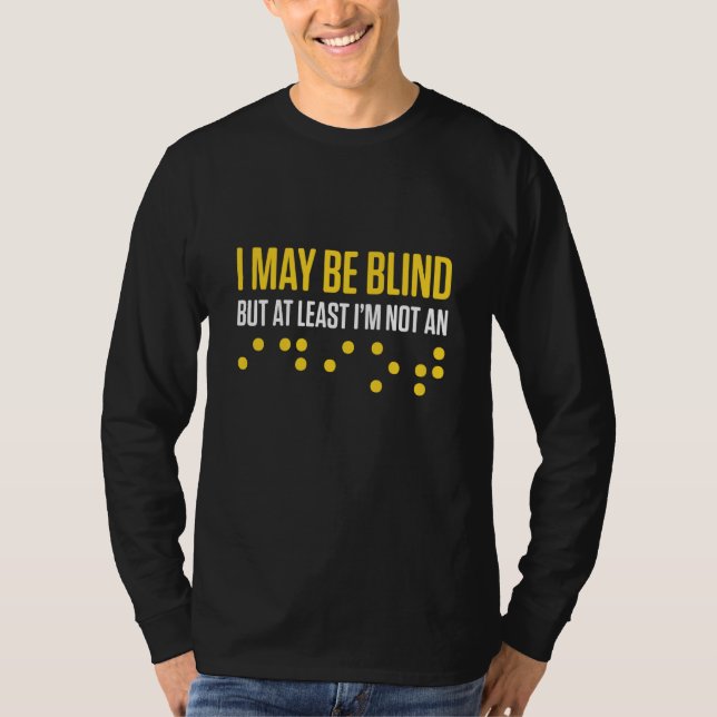 Camiseta Blindness For Blind People Blind Person Braille Re (Frente)