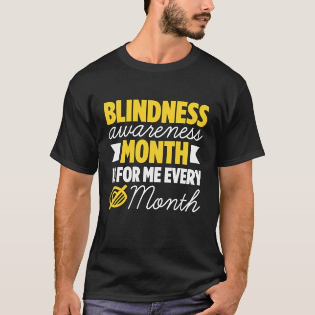 Camiseta Blindness For Blind People Blind Person Braille Re (Frente)