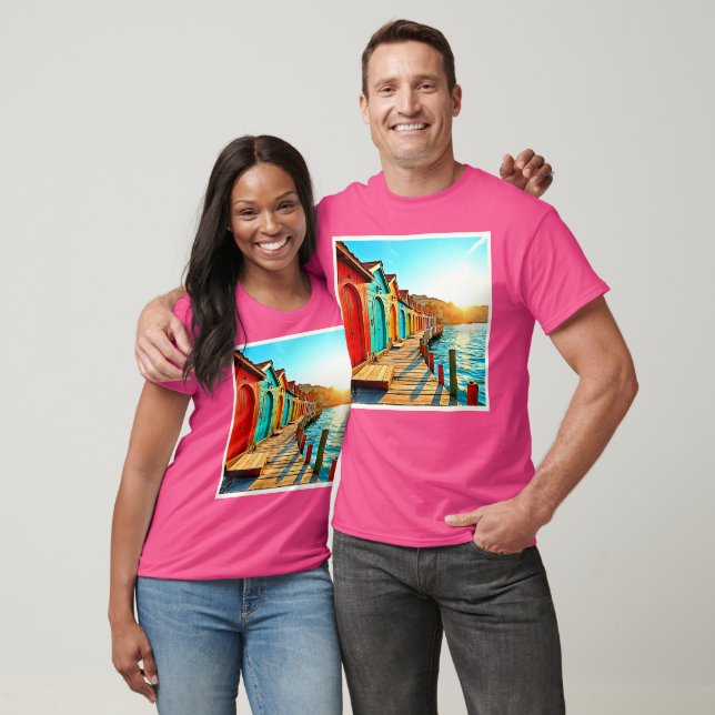Camiseta Blisas Sunset: Matizes à beira-mar (Unissex)