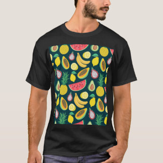 Camiseta Bliss de padrão de colheita de Frutas tropical