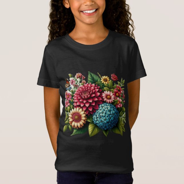 Camiseta Bliss Florais - Mulheres Vibrantes Inspiradas na N (Frente)