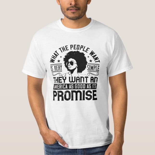 Camiseta BLM - América tão boa quanto sua promessa (Frente)