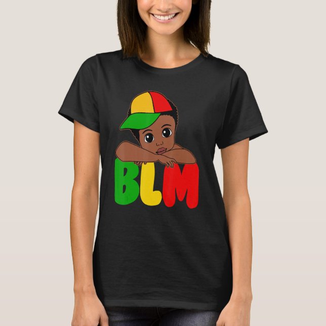 Camiseta BLM Black King Black History Melanin African Black (Frente)