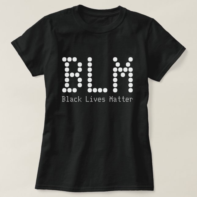 Camiseta BLM Black Lives Matam Nome e Texto Personalizados (Frente do Design)