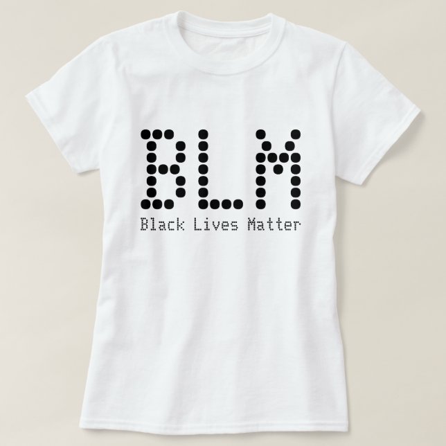 Camiseta BLM Black Lives Matéria Nome e Texto Personalizado (Frente do Design)