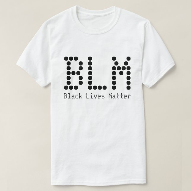 Camiseta BLM Black Lives Matéria Nome e Texto Personalizáve (Frente do Design)