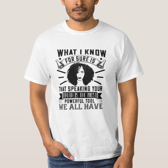 Camiseta BLM - Falar sua verdade é poderoso (Frente)
