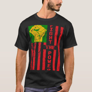 Camiseta BLM Fúria O Poder Racial Da Justiça Social Pan Afr
