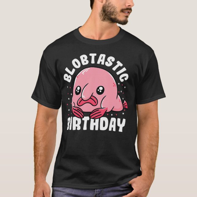 Camiseta Blobfish Birthday Outfit Kids Funny Blob Fish Blob (Frente)