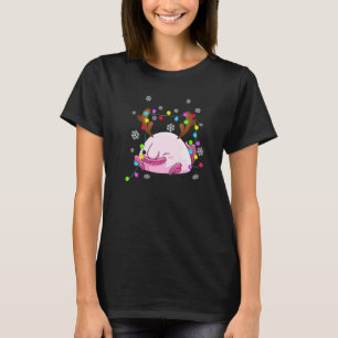 Camiseta Blobfish com Reindeer de Natal Antlers Blob fofo