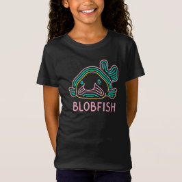 Camiseta Blobfish Neon Engraçado – Desenho Animado Surreal 