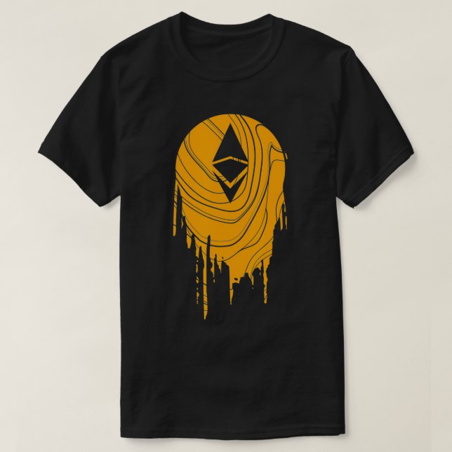 Camiseta Blockchai de Moedas de Negociação de Criptomoeda E (Frente do Design)