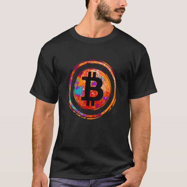 Camiseta Blockchain de negociação com criptografia de moeda (Frente)