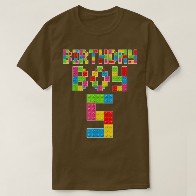 Camiseta Bloco B Bloco Bloco Básico de 5 Bonito Aniversário (Frente do Design)