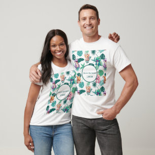 Camiseta Bloco de aniversário de criança da selva de dinoss