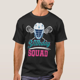 Camiseta Bloco de Aniversário Lacrosse Lax Helmet Sticks La