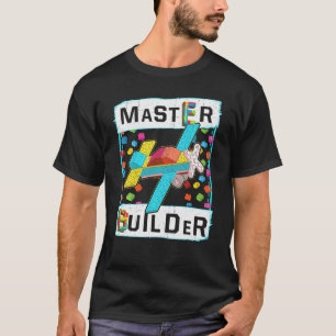 Camiseta Bloco de Construção de Kids do Construtor Mestre