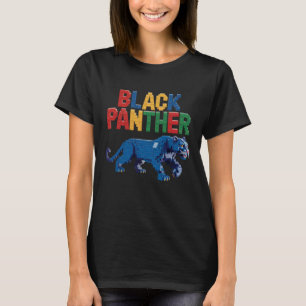 Camiseta Bloco de Construção do Pantera Negra Tijolo Constr