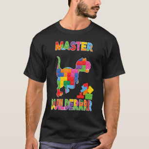 Camiseta Bloco De Construção Rex Do Master Builder Para Cri