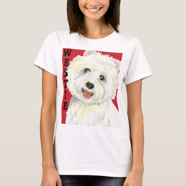 Camiseta Bloco de Cores do Westie (Frente)