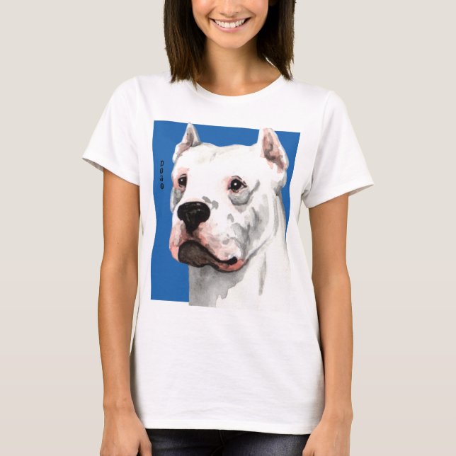 Camiseta Bloco de cores Dogo Argentino (Frente)