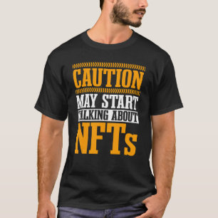 Camiseta Bloco de Criptomoeda de Token de Cuidado Não Fungí