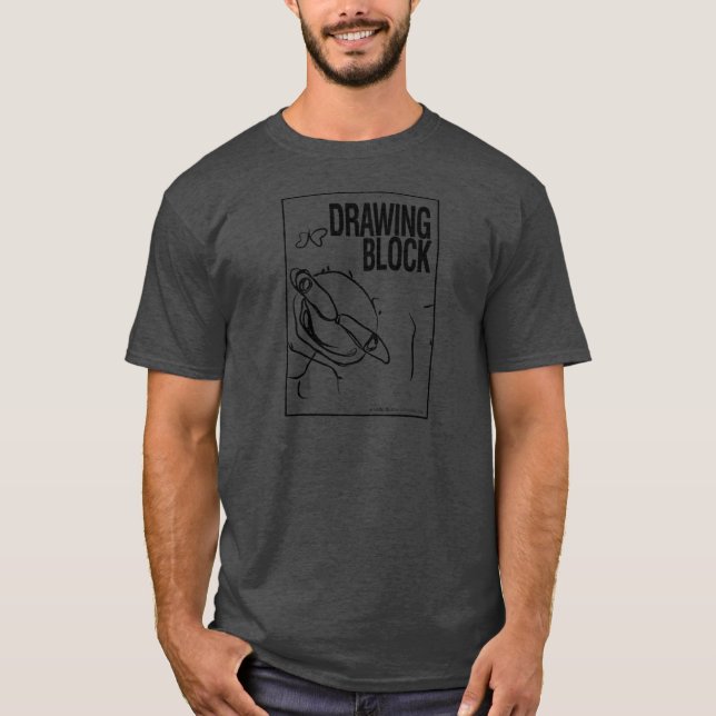 Camiseta Bloco de desenho de Cheryl - preto (Frente)