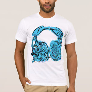 Camiseta Bloco de desenho dos fones de ouvido