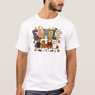 Camiseta Bloco de Letras de Família 