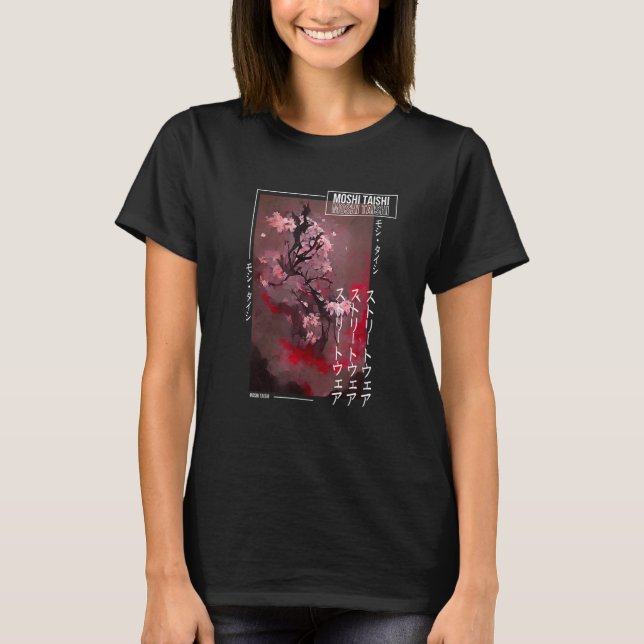 Camiseta Bloco de Madeira Florestal Japonês (Frente)