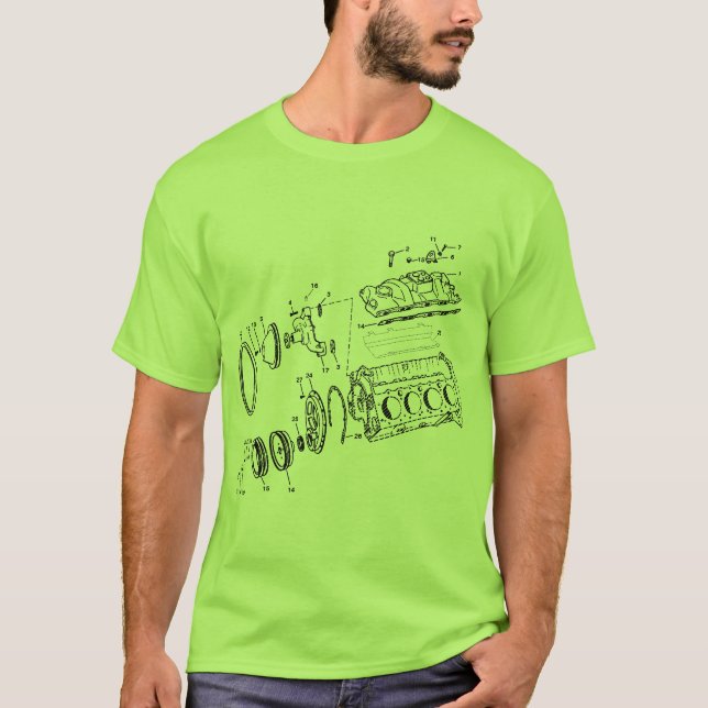 Camiseta bloco de motor 454ci (Frente)