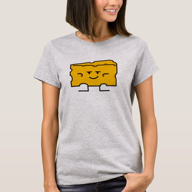 Camiseta Bloco de queijo mac laticínios proteína gorda láte (Frente)