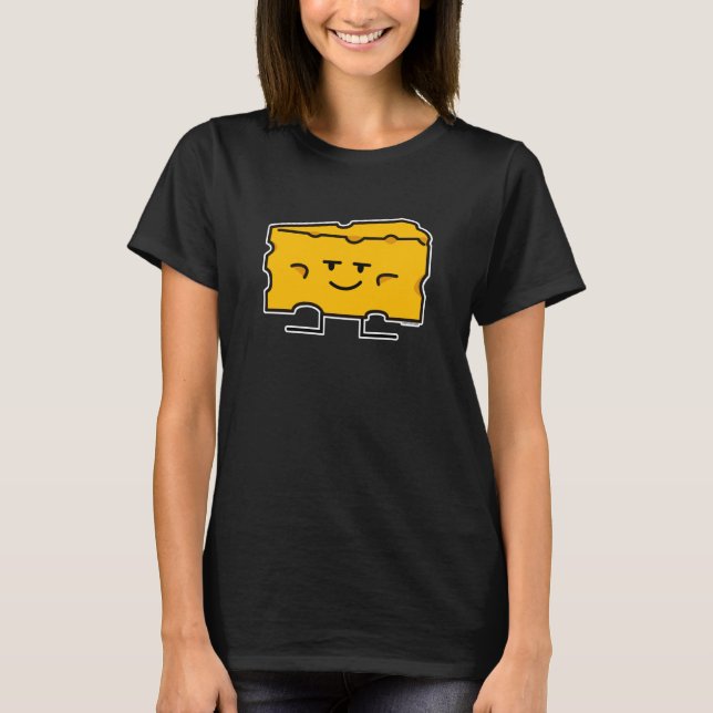 Camiseta Bloco de queijo mac laticínios proteína gorda láte (Frente)
