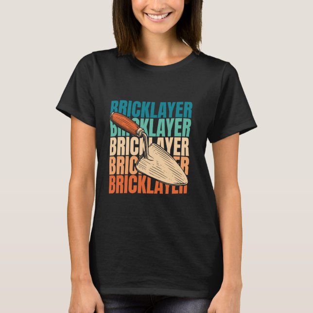 Camiseta Bloco do Bricklayer de Bricklayer Retro - Brick Vi (Frente)