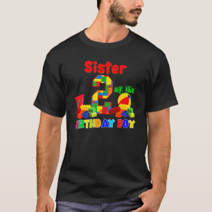 Camiseta Bloco Edifício Irmã Do Aniversário De 2 Anos B
